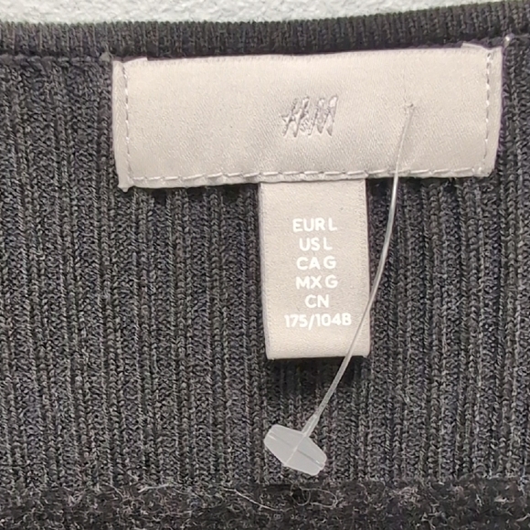 NWOT Zara Large Black Long Sleeve Top - Picture 3 of 5